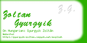 zoltan gyurgyik business card